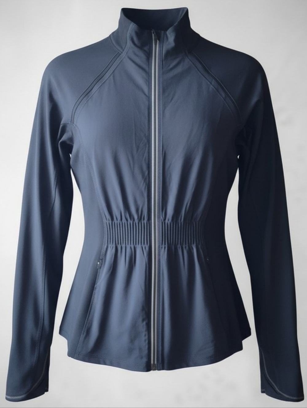 Athleta Run Free Fitted Lightweight Zip Running Jacket Black Women's XXS Sporty